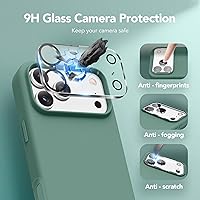 Vista 806 de GONEZ Funda de silicona para iPhone 15 Pro Max, compatible con Magsafe, protector de cámara + protector de pantalla, forro de microfibra suave Negro