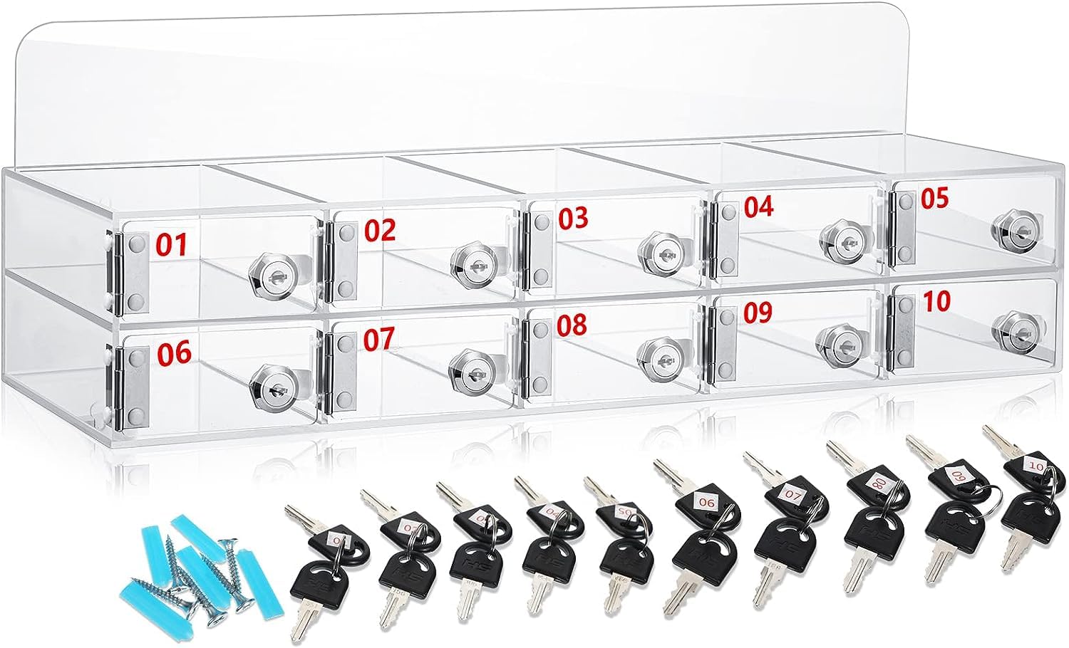 Soporte acrílico para teléfono móvil y caja organizadora de pared para un hogar minimalista