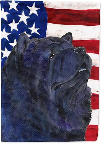 Miniatura 37 de Caroline's Treasures SS4017GF Bandera de Estados Unidos con Bulldog Inglés para jardín, bandera decorativa para patio exterior, patio, parterres,