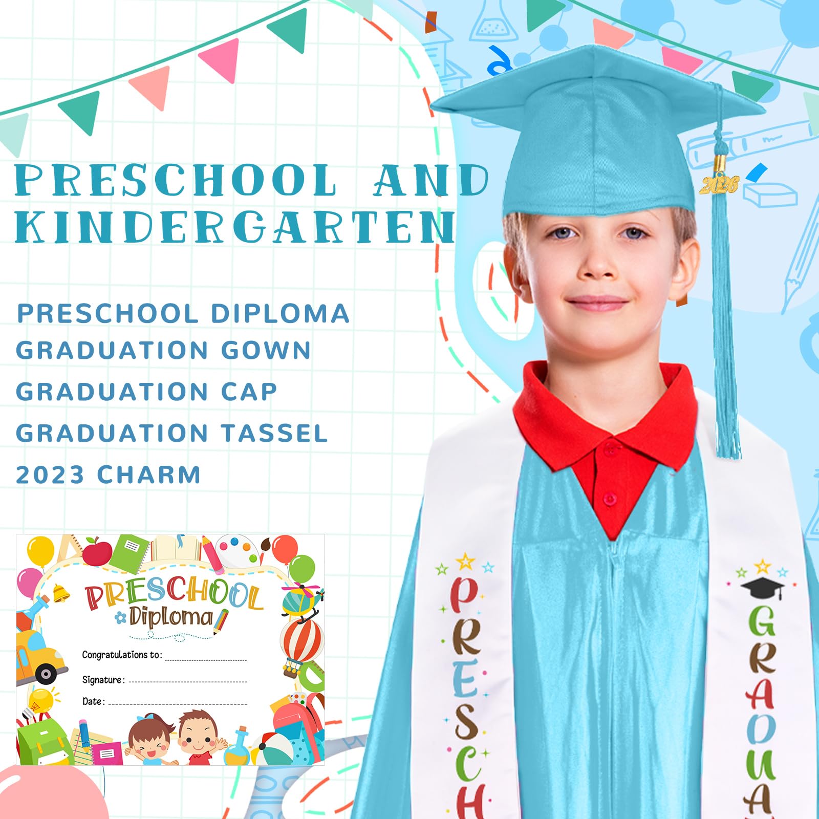 Snapklik.com : Sureio 6 Pcs Kindergarten Preschool Graduation Cap And ...