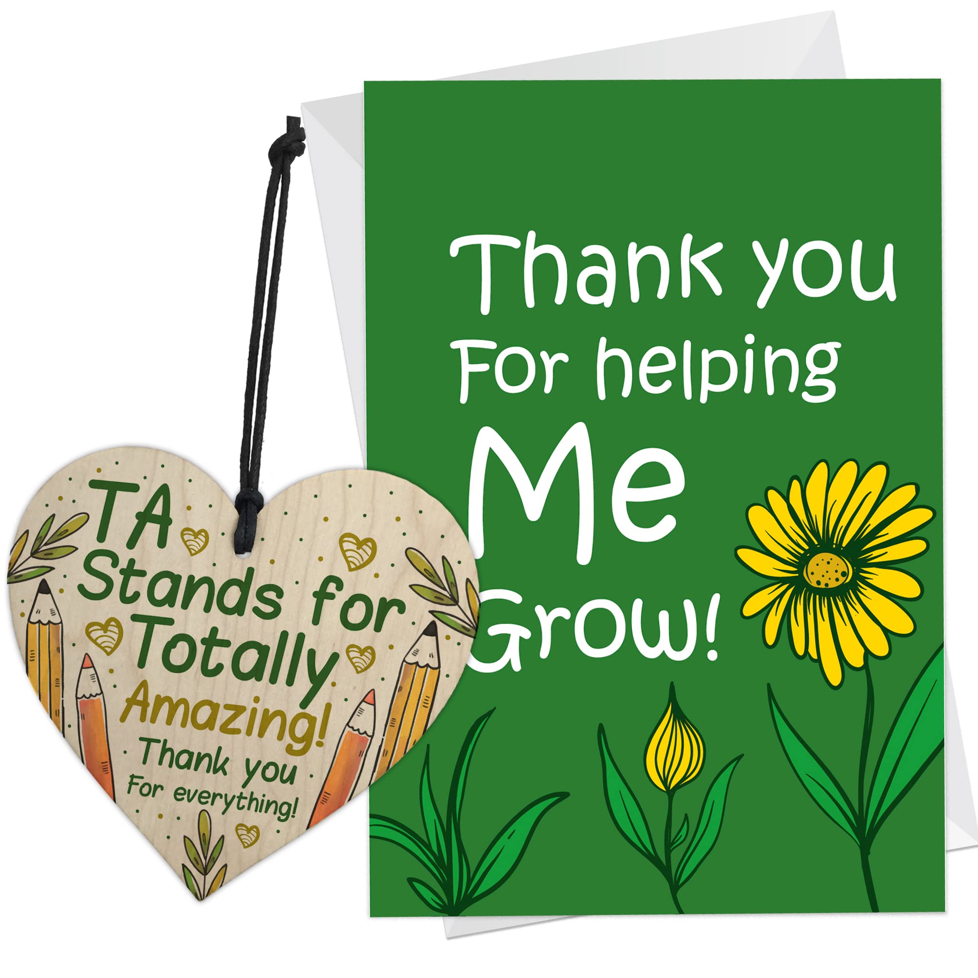 RED OCEAN Thank You For Helping Me Grow Card And Gift For Teaching Asisstant TA Thank You Appreciation Gifts