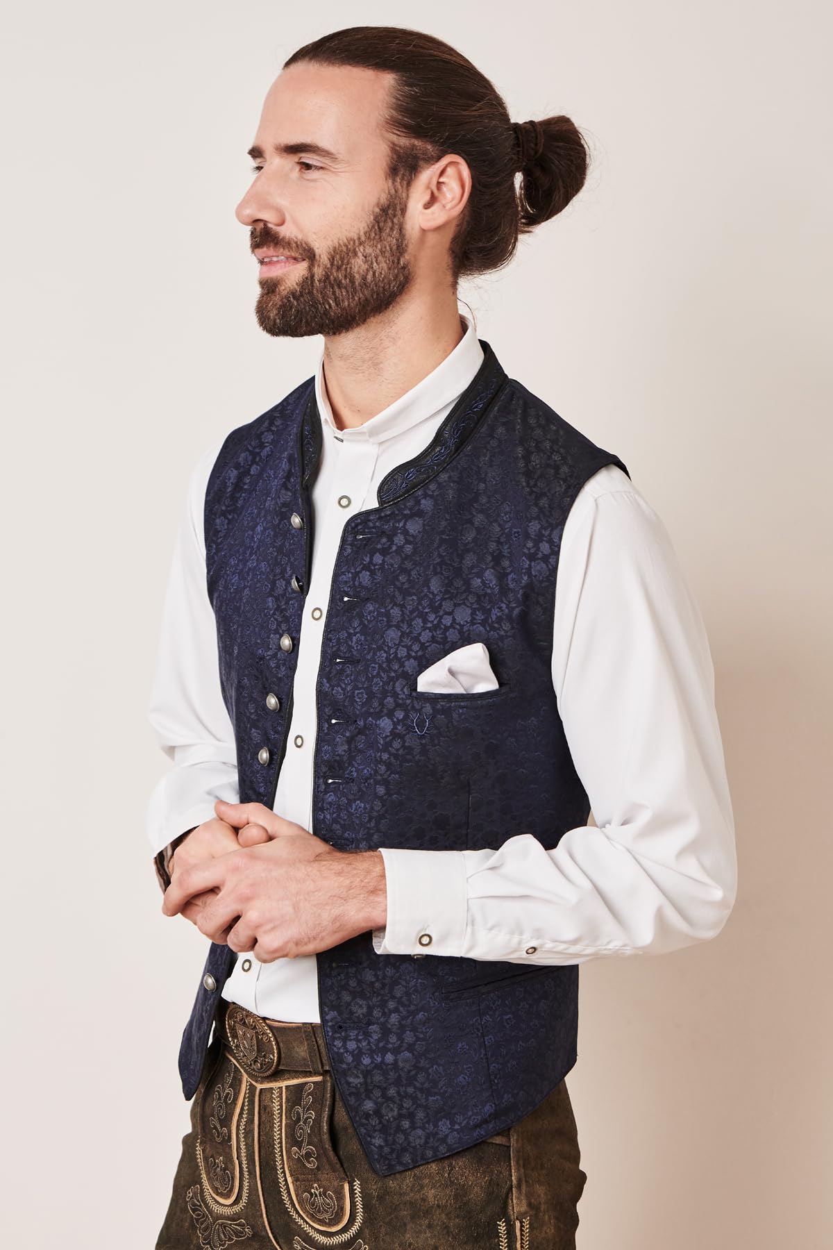 Krüger Herren Trachtenweste kurz, Modell: Juanito, kurzarm, Tracht, Volksfest