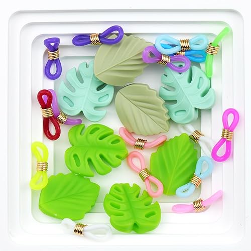 Miniatura 3 de 24 tapones de aguja de tejer, lindos tapones de silicona para tejer hojas, aguja de punto, protectores de punto de aguja para tejer ganchillo mano,