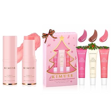 KIMUSE Hydrating Multi Balm Stick & 3 Pack Tinted Lip Butter Hydration Balm