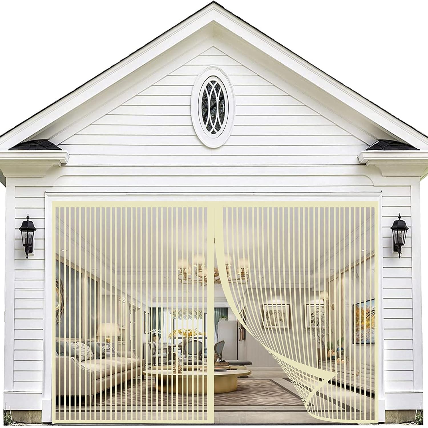 Auto-Adhésif En Maille Rideau 235 X 145 Cm, Fermeture Automatique Insectes Fenêtre D'Écran Magnétique, Puissants Aimants Pour Salon Cuisine Baie Vitree, Noir