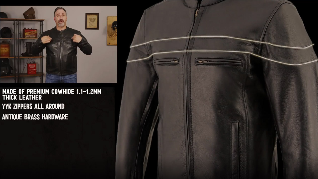 Amazon.com: Milwaukee Leather Men's Black Leather Sporty Crossover