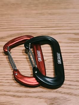 Carabiner, 12KN Lightweight Heavy Duty Aluminum D-Shaped Wiregate Carabiner Clips for Hammocks, Camping, Key Chains, Outdoor and Gym, Hiking & Utility