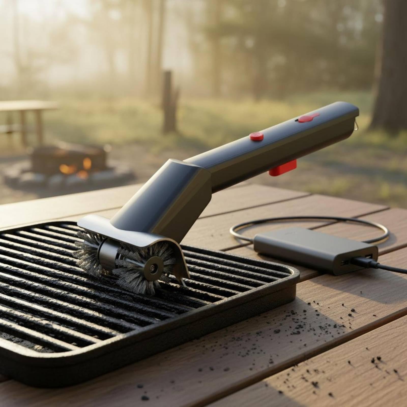 Spazzola Elettrica per Barbecue Spazzola Grill Professionale Spazzola Pulizia Grate Spazzola Acciaio Resistente Spazzola Griglia a Doppia Faccia con