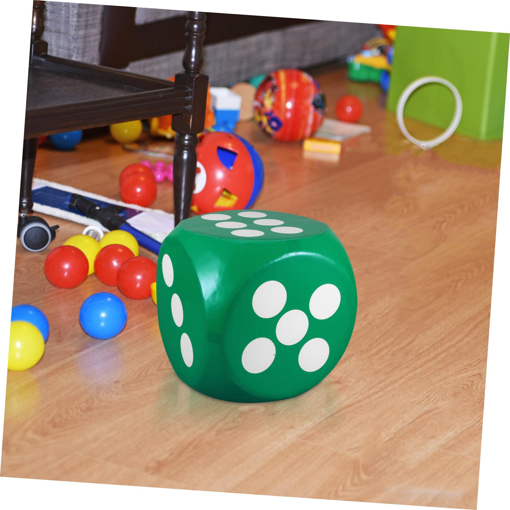 Uonlytech Dado e Feste in Schiuma Verde per Bambini Gigante Angoli Arrotondati e Versatile Leggero Facile Utilizzo per Giochi Educativi