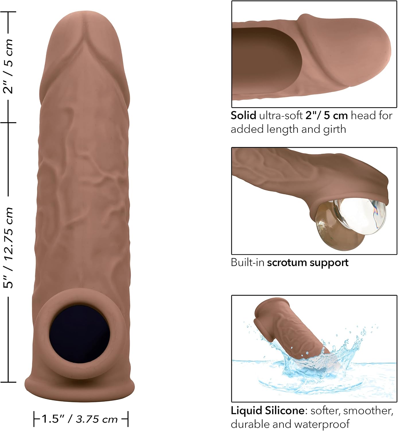 CalExotics Performance Maxx Life-Like Extension 7 Inch - Brown
