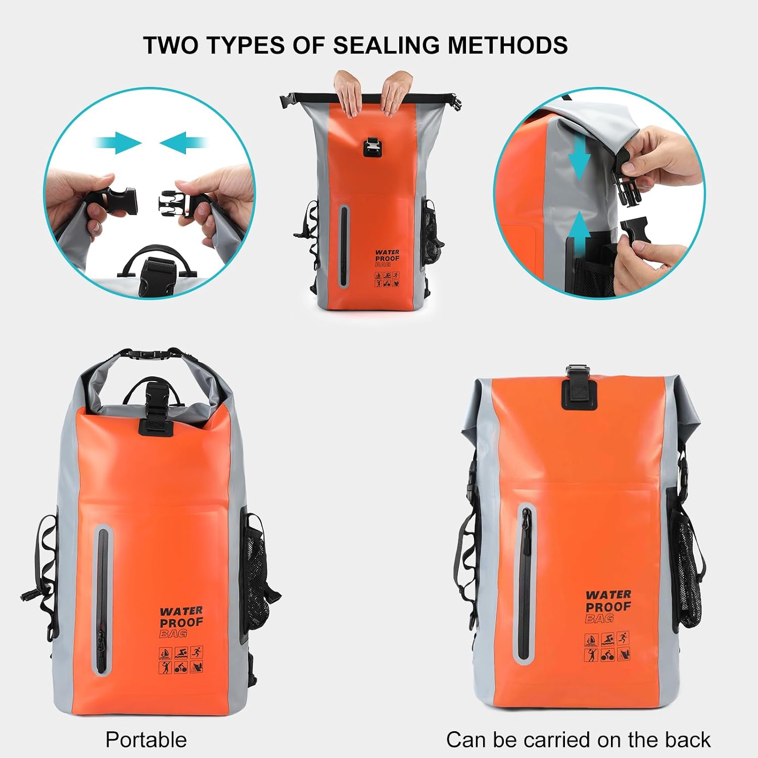 Waterproof Backpack, Waterproof Backpack That Can Float, Suitable for Kayaking And Beach Activities, Outdoor Moisture-Proof Bag