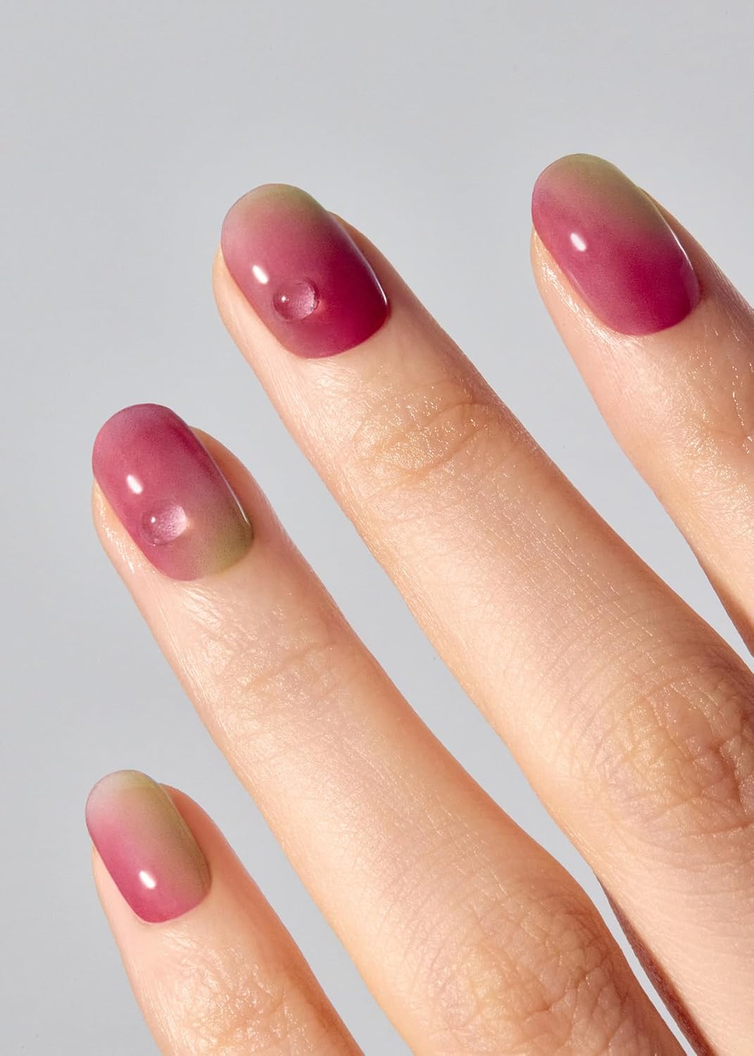 ohora Semi Cured Gel Nail Set of 3 (N Juicy Grape & N Peach Jelly & N Hibiscus Jelly) - Professional Salon-Quality Nail Care - Easy to Use, Comfortable Curing, and Easy to Remove