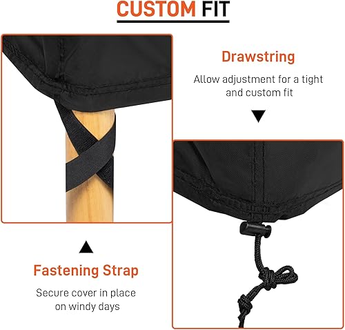 Miniatura 6 de Arcedo Fundas impermeables para tumbonas de patio, fundas para sillas de salón al aire libre, funda para muebles de patio al aire libre para playa