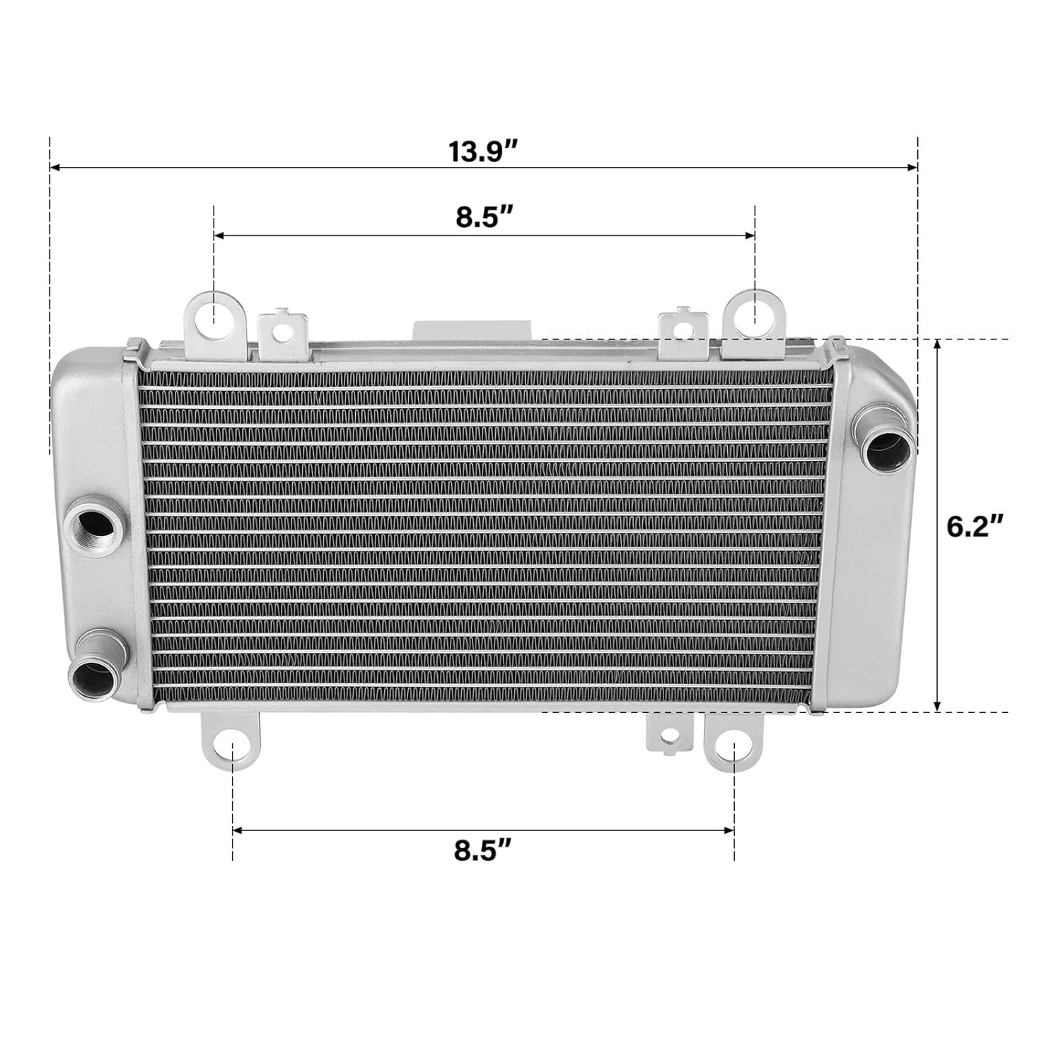 Radiator Cooler Compatible with Kawasaki Ninja 250R EX250J 2008 2009 2010 2011 2012 Motorcycle
