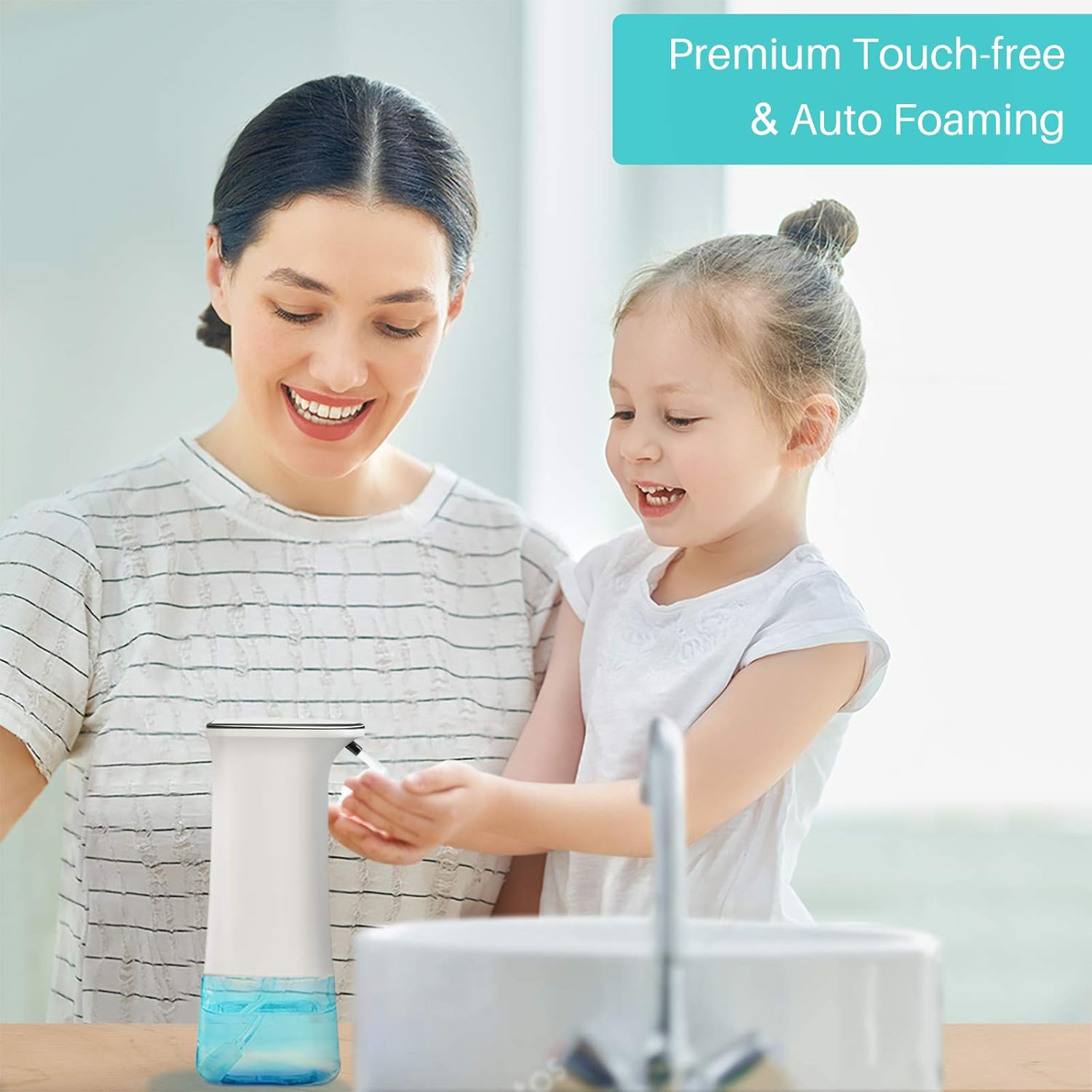 Secura Premium Automatic Foaming Soap Dispenser 11.8oz/350ml w/Adjustable Volume Control | Fashionable Exquisite Battery Operated Electric Touchless Soap Dispensers for Kitchen, Bathroom, Office,Hotel: Home & Kitchen