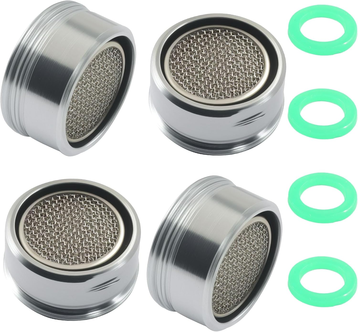 Zorfeter 4 Pack 15/16 Inch 24 MM Bathroom Sink Faucet, Kitchen Faucet Aerator Brass Shell, Male Thread Aerator for Kitchen and Bathroom
