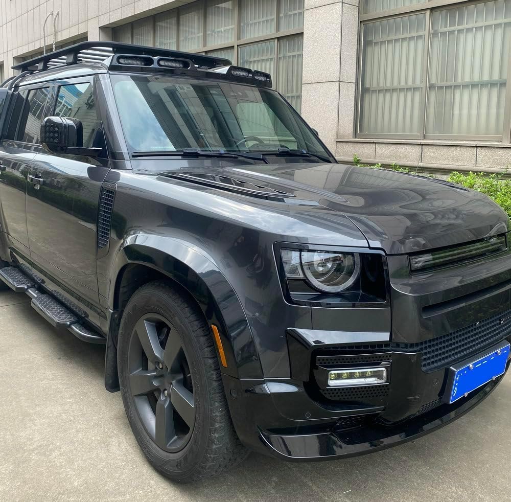 2PCS Aluminum Side Steps Running Boards Nerf Bars Fits for Land Rover Defender 110 130 4 Door L851 2020-2025