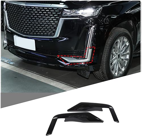 Cubierta de esquina inferior para parachoques delantero compatible con Cadillac Escalade 2021 2022 2023, accesorio de moldura de rejilla lateral