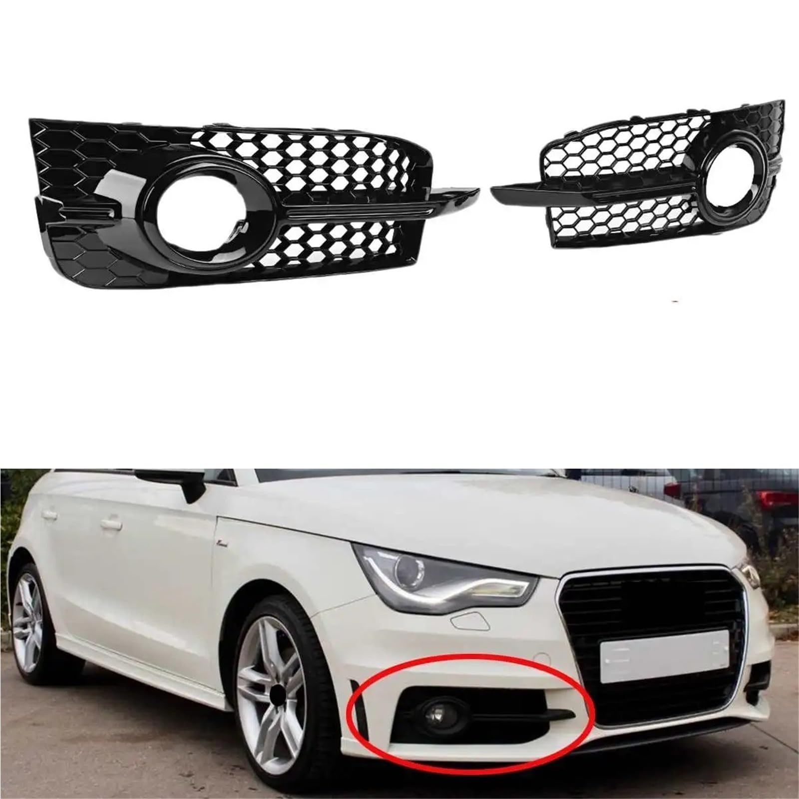 Abdeckung Nebelscheinwerfer Für A1 8X 2010-2014 Auto Nebel Anhänger Abdeckung Front Stoßstange Licht Kühlergrill Teile