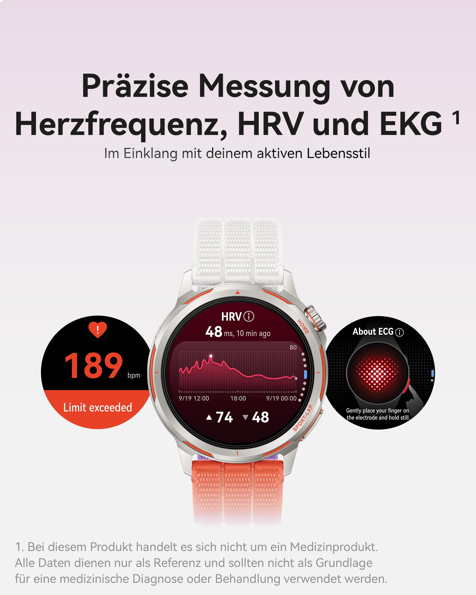 HUAWEI Watch GT Runner 2 Smartwatch, GPS Marathon Laufuhr, Dusk Blue | Marathon-Modus & Trainingsanalyse, HRV, EKG, SpO2, Schlafanalyse, 1,32" AMOLED, Bis zu 14 Tage Akku, 5 ATM, für iOS & Android