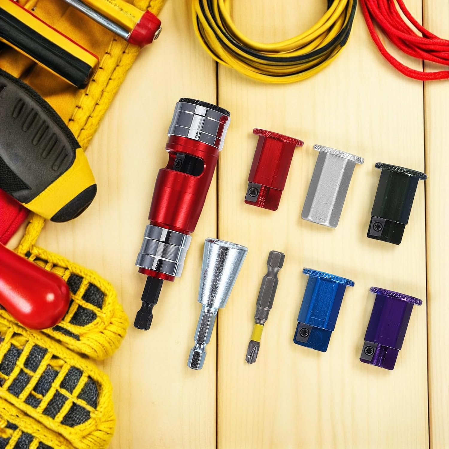 Multifunction Electric Wire Stripper and Cable Twisting Tool Set, Precision Electrical Wire Stripping Cutter, 8pcs Standard Kit for Home and Professional Electricians