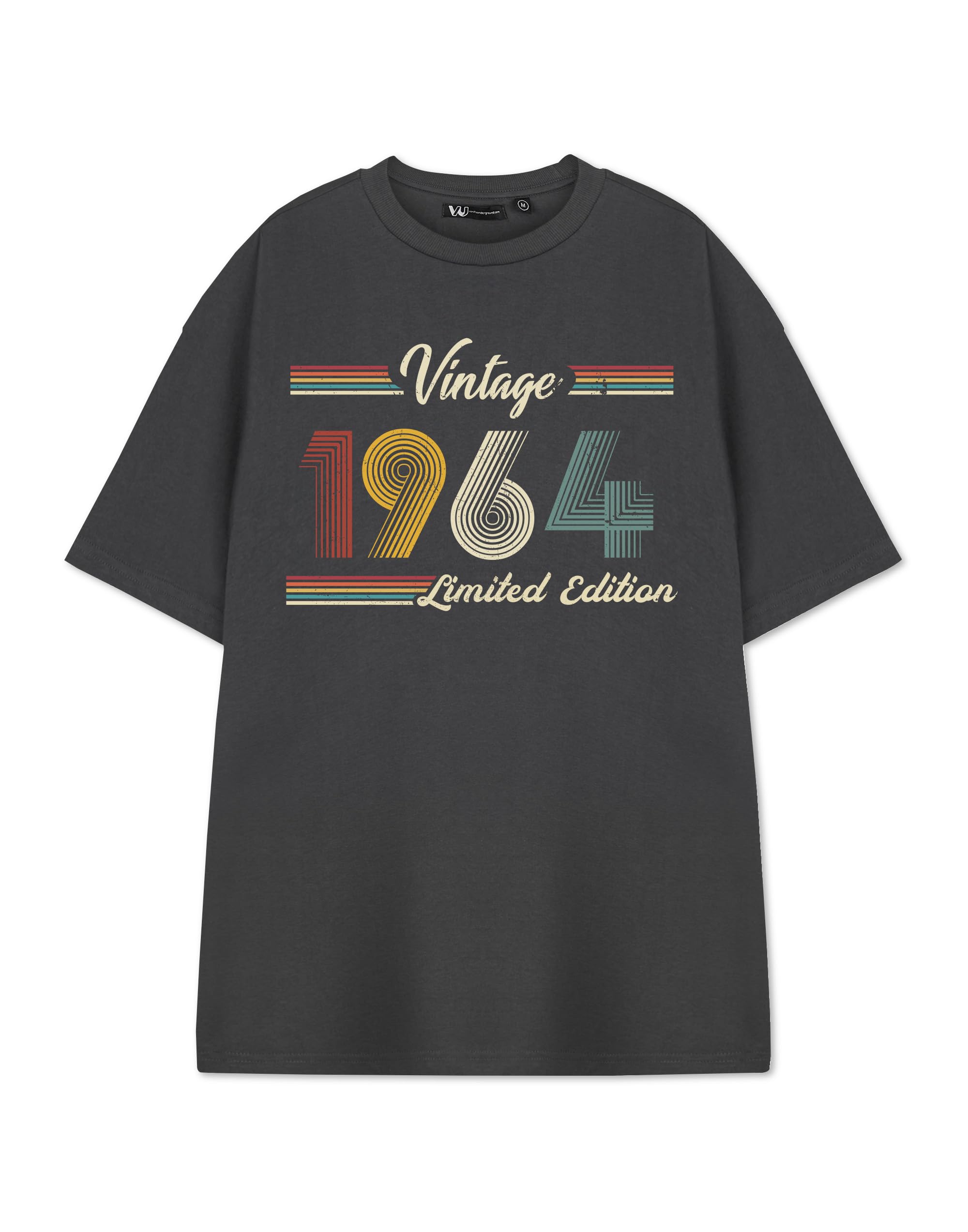 Vanilla Underground Unisex Grey Show Me The Merch Vintage 1964 Short Sleeved T-Shirt - Large
