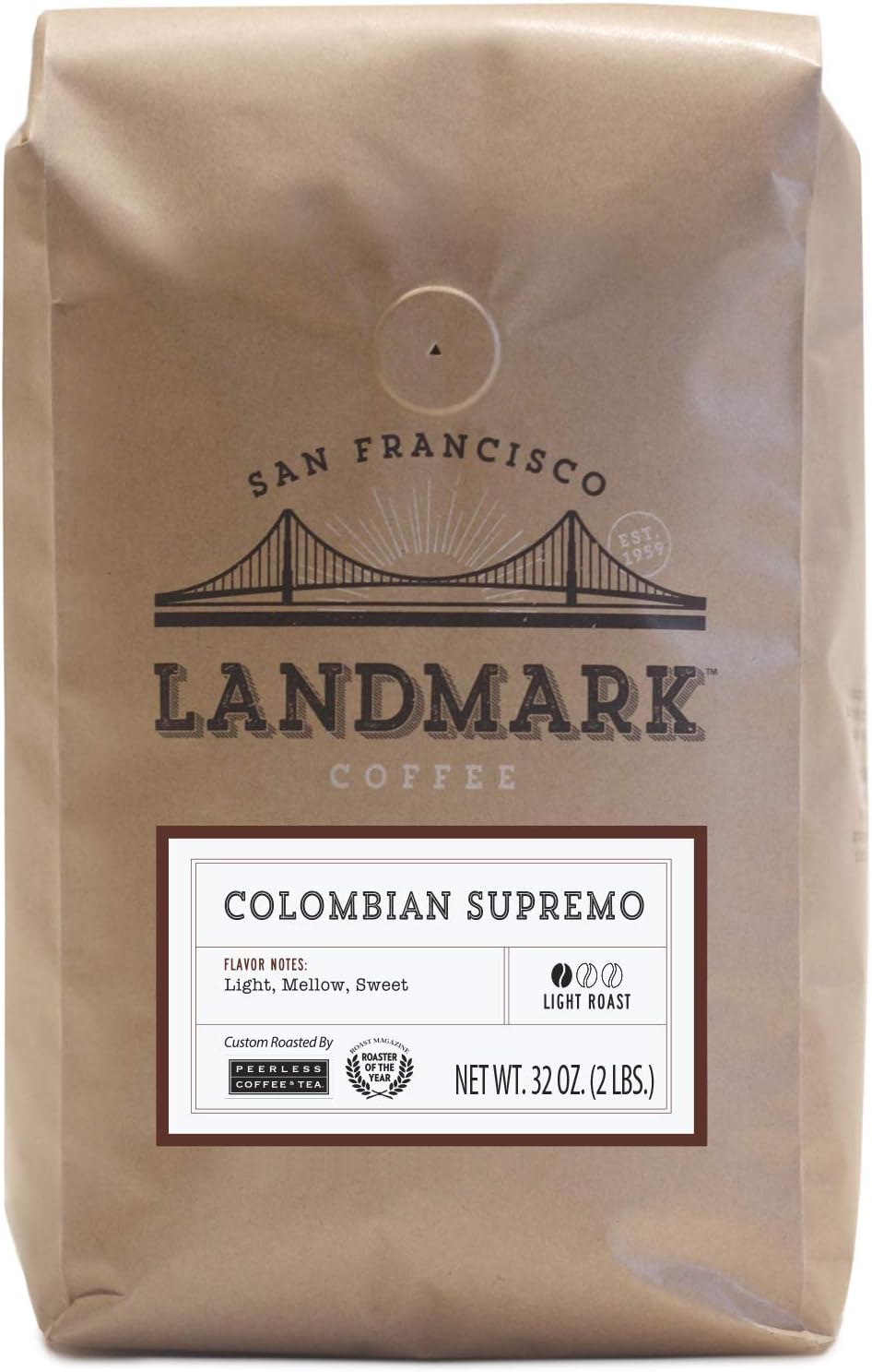 Landmark Coffee Colombian Supremo, 2 Pound