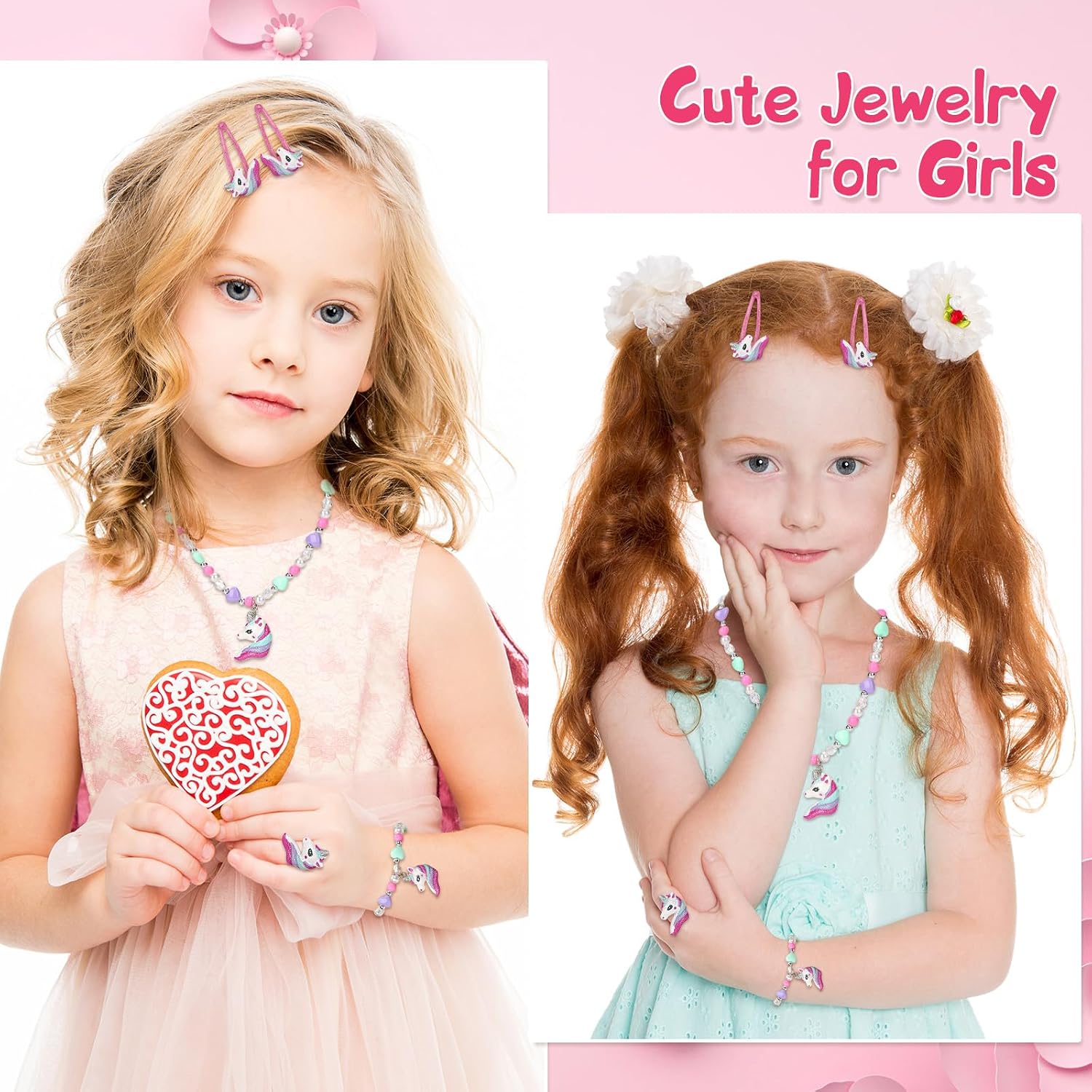 Girls Play Necklace Bracelets Ring Hair