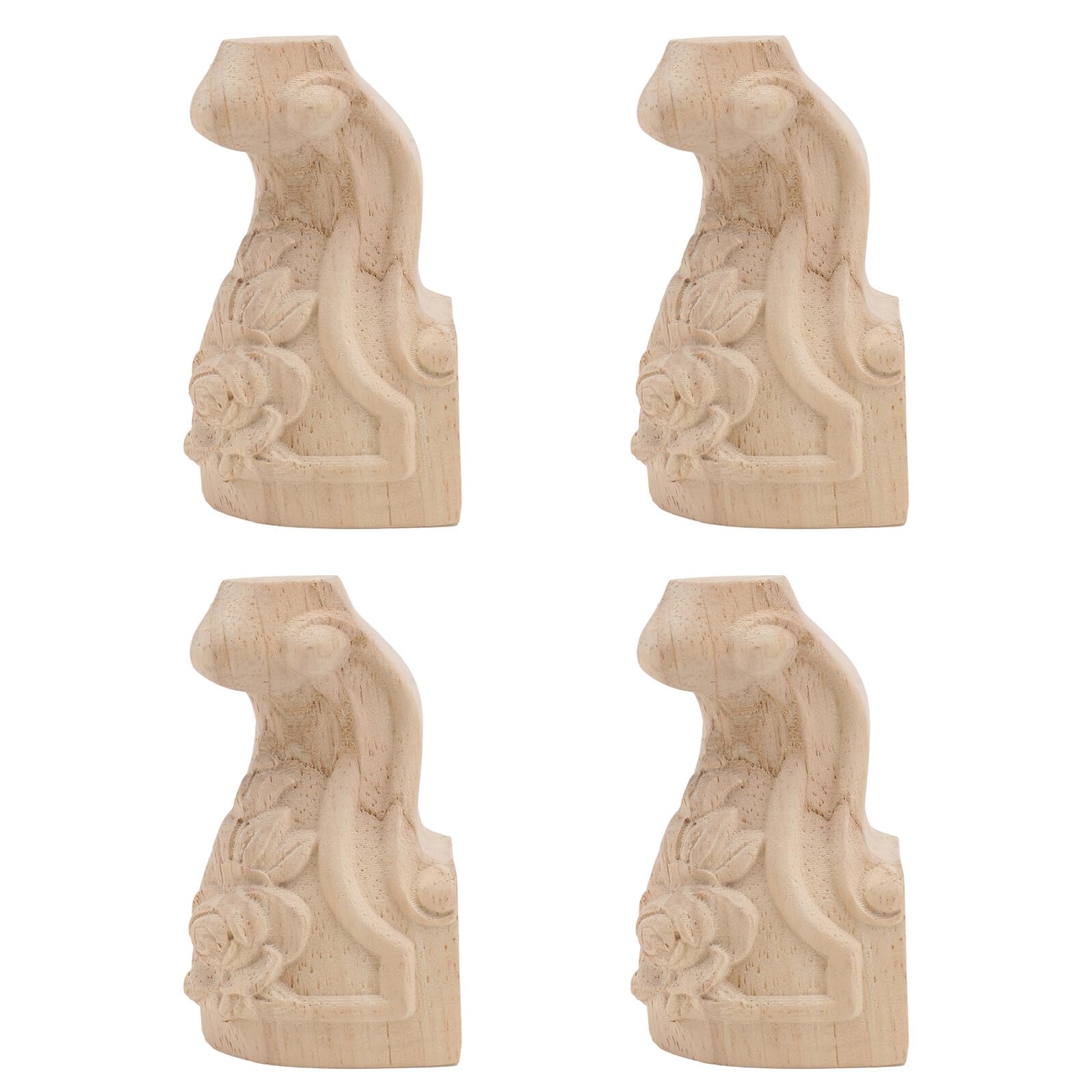 Patas de muebles de madera tallada para sofá mueble de té y gabinete Kisangel