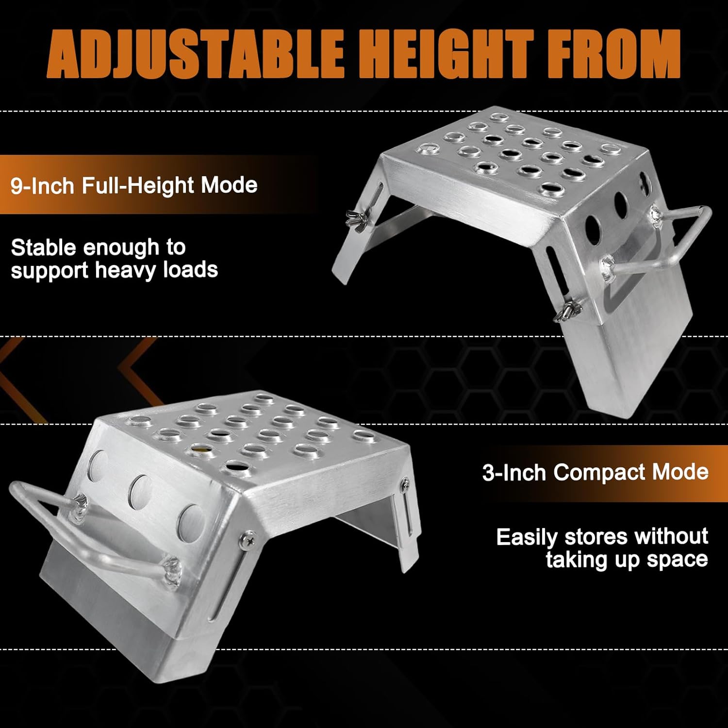 Adjustable 3-9" Starting Blocks Moto StartingBlock Motorsport Foot Stool Dirt Bike Accessories Providing Strong Support