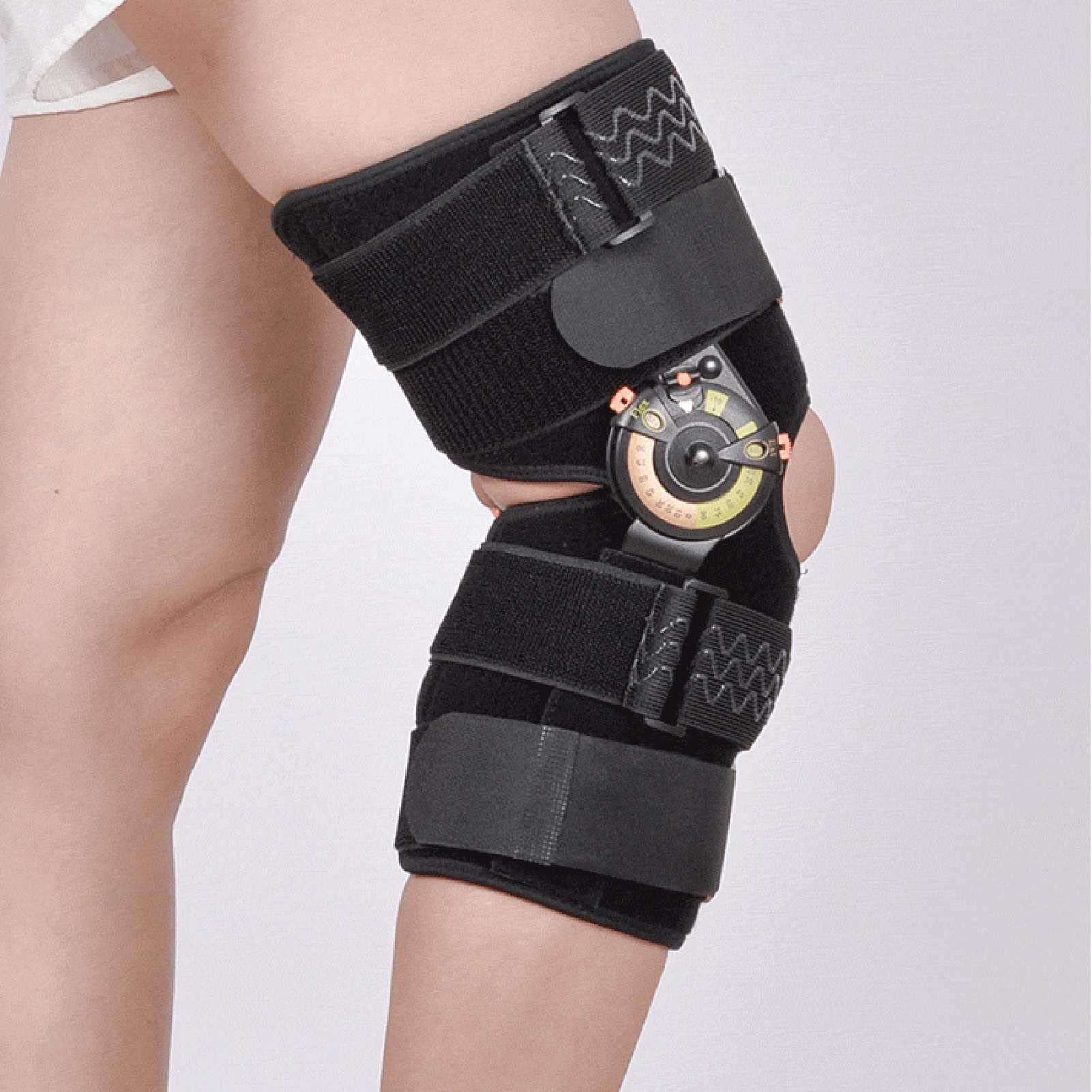 Rodillera de fijación de Rodilla, Rodillera de rehabilitación para Fractura de Rodilla, ligamento de menisco, Esfera Ajustable y extraíble para Asistencia en la Vida Diaria