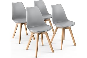 Mid-Century Modern Lounge & Dining Chair Set - High Back Rest, Soft...