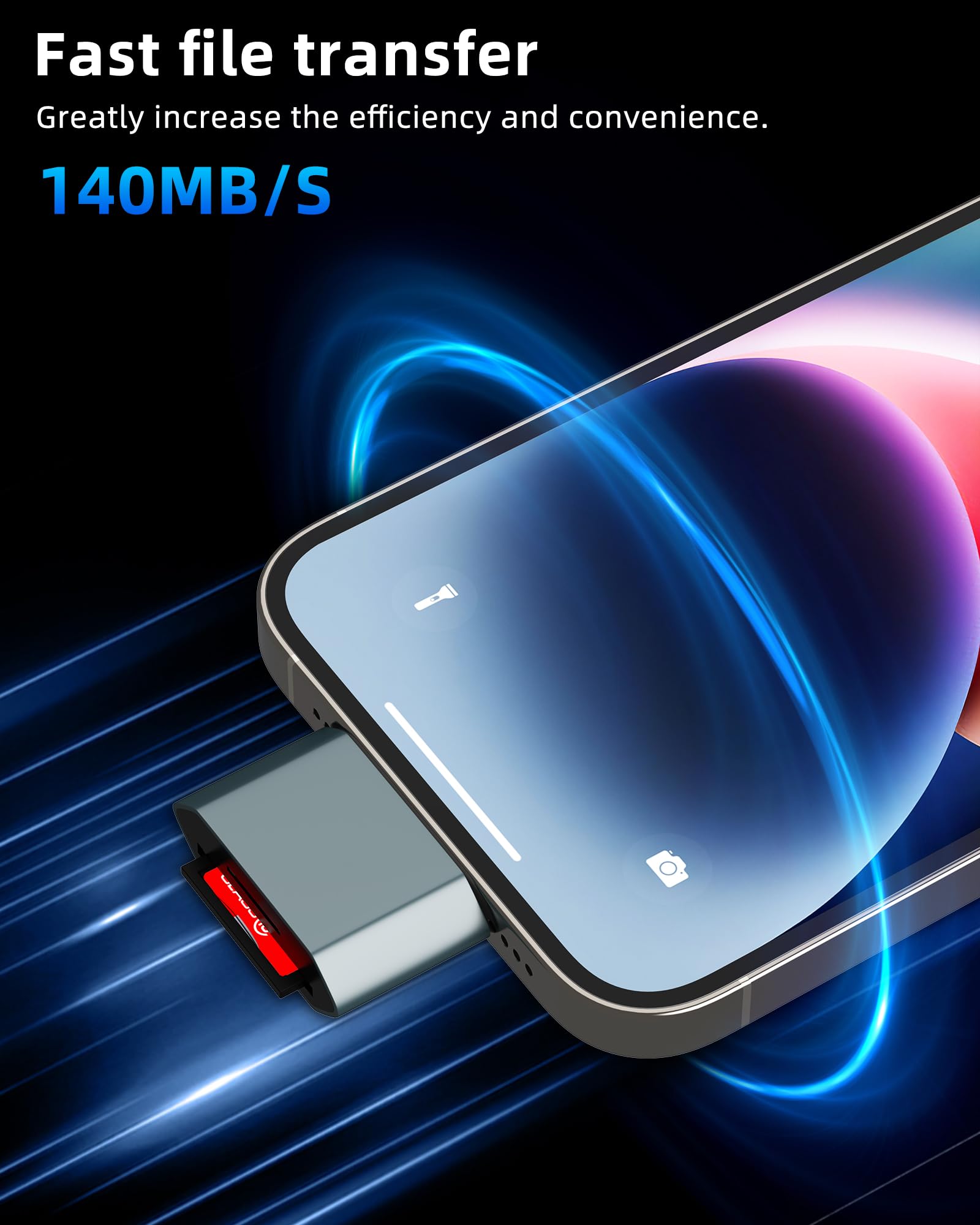 Lector de tarjetas SD para iPhone 14 13 Pro Max (2 en 1) para Apple Lightning a TF, adaptador de cámara digital, teléfono, memoria micro SD para iPad, accesorios de transferencia de fotos, convertidor