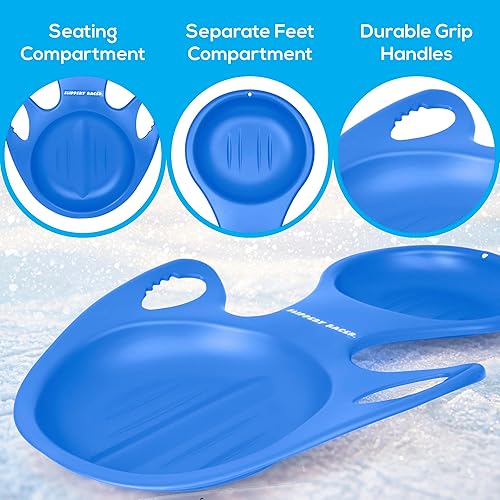 Vista 31 de Slippery Racer Descenso Blitzer Flecha Trineo de nieve.