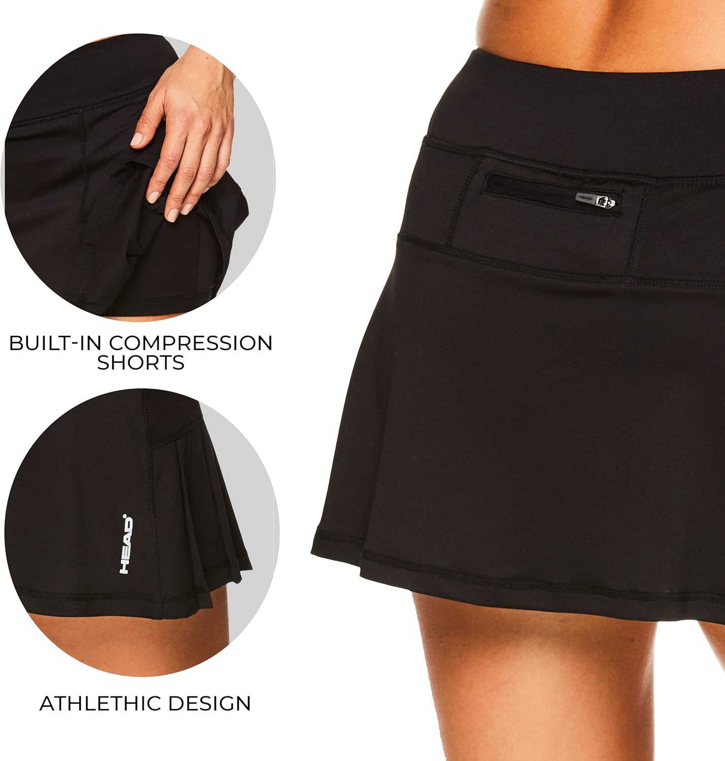 HEAD Women's Athletic Tennis Skort - Performance Training & Running Skirt - Image 2