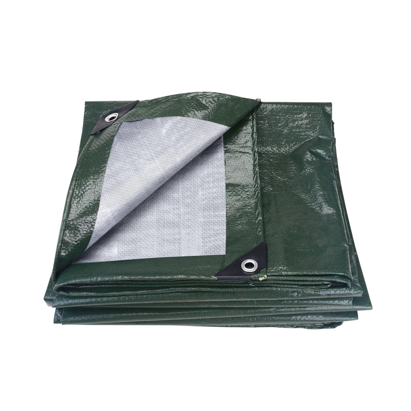 Large PE Tarpaulin Waterproof Tarp Sheet Cover with Reinforced Grommets Rainproof Tarps for Pool Caravan Garden Furniture Covers(Green,2x3M)