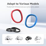 AMVR 6 Pair Glasses Spacer Compatible with Quest 3s/Quest 2, VR Lens Protector Accessories Silicone Anti-Scratch Ring to Protect Lens and Glasses Compatible with Meta Quest 1/Rift S/Go(Not for Q3)