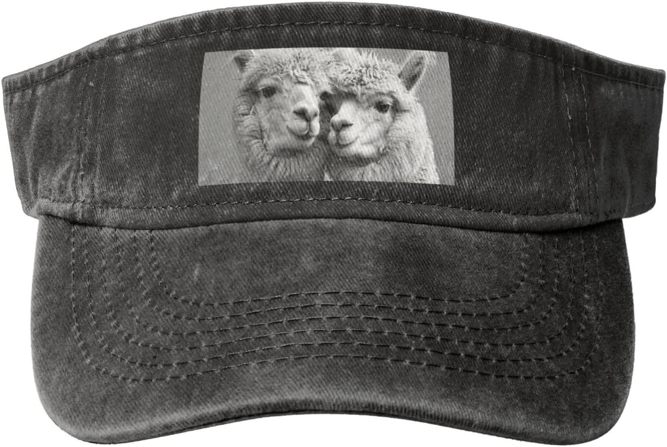 I Love Alpacas Print Sport Sun Visor Hats Cotton Ball Caps Empty Top Baseball Sun Cap for Men Women