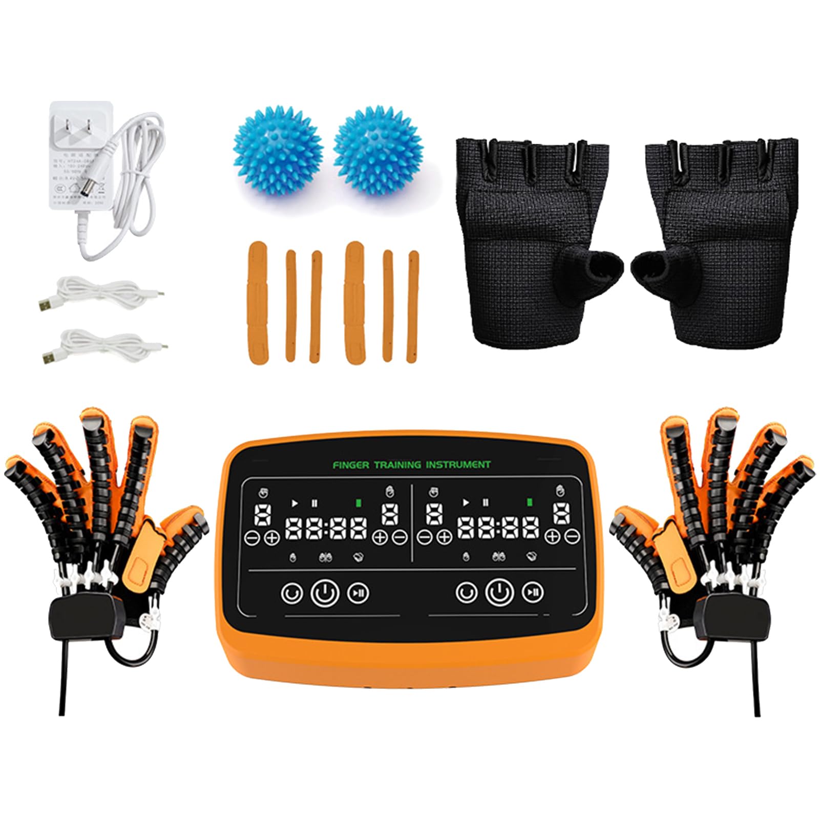 Mano Función Rehabilitación Robot Guantes, Aparato de Rehab de Manos para Artrosis, Dedos Rehabilitación Trainer Guantes de Fisioterapia para Ejercicios de Flexión y Extensión(Size:M,Color:A)