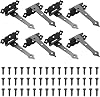 8-Piece Door Hinges, Garden Gate Hinges, Flower Hinges, Foldable, Stainless Steel, with Screws for Shed Doors, Barn Doors, Gates