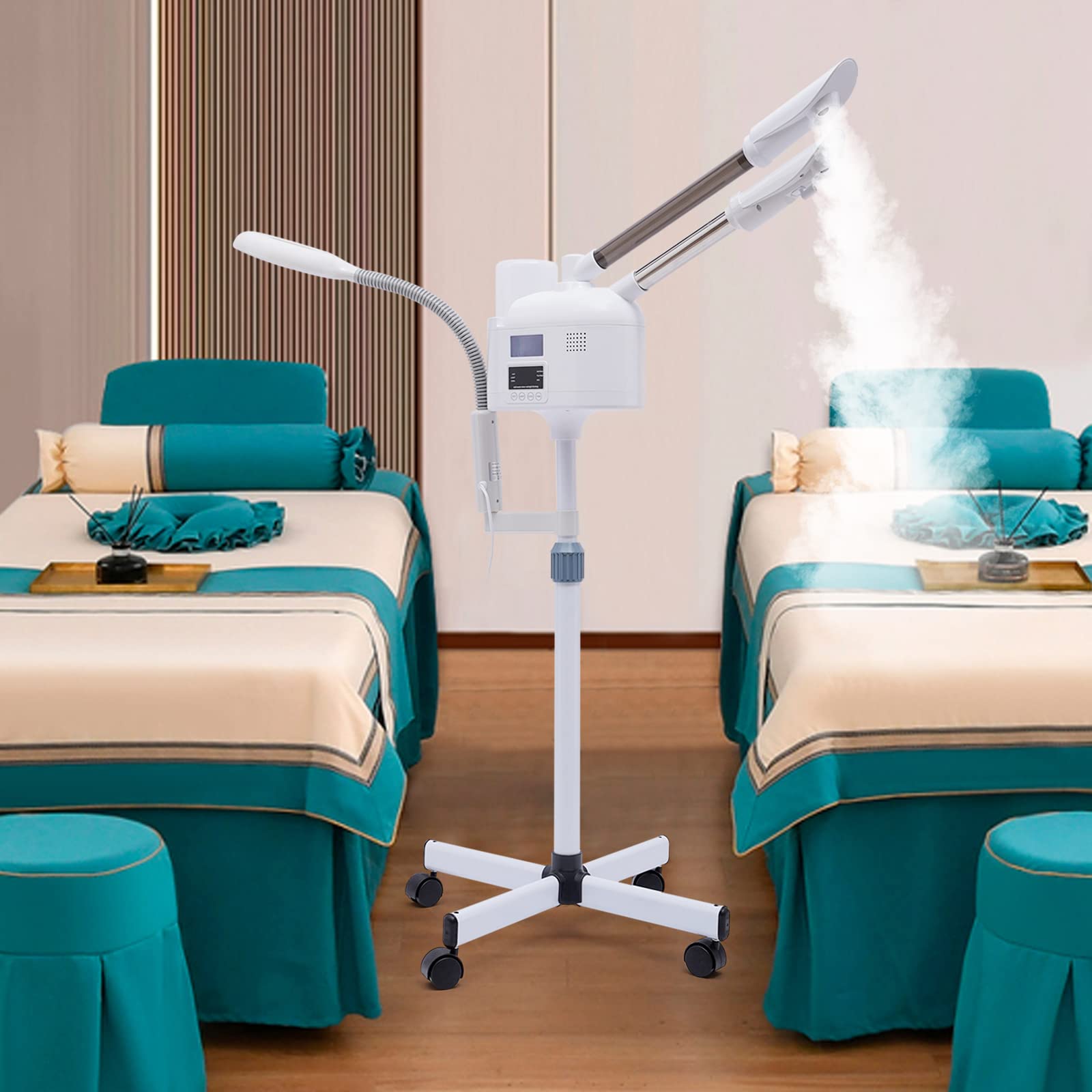 Vaporizzatore Viso Sauna 3 In 1 Vaporizzatore Viso Caldo Professionale Altezza Regolabile Adatto Per Estetisti Professionisti Da Utilizzare In Saloni Di Bellezza Studi Case E Altri Luoghi