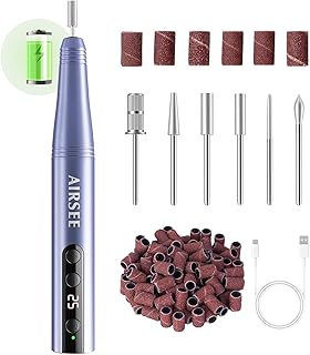 Omni GO Cordless Nail Drill for Home & Salon, Portable Rechargeable Nail File , Professional Efile Dremel Kit for Manicure Pedicure Acrylic Gel Polishing, Purple