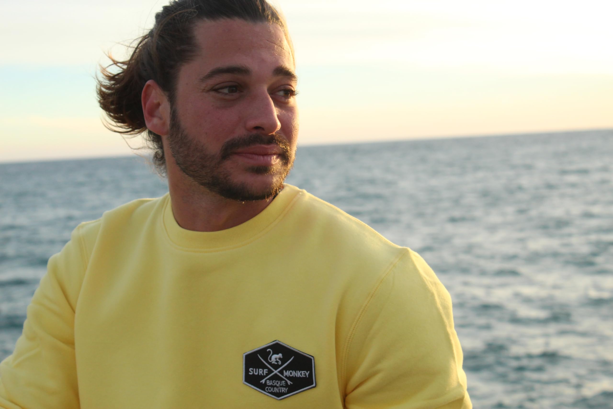 Surf Monkey Felpa con scollo rotondo patch