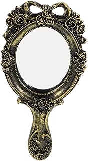Alipis Lindo espejo vintage pequeño con mango...