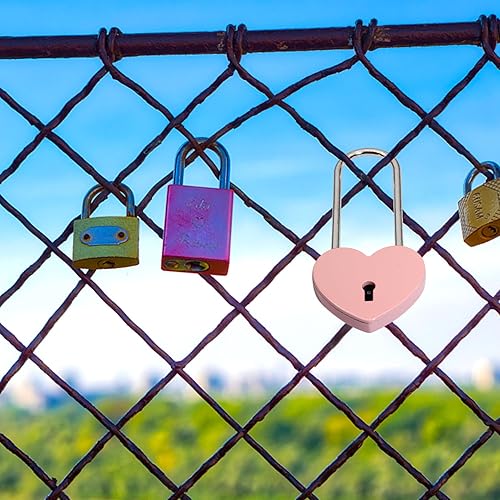 Miniatura 3 de 1 candado en forma de corazón, lindo candado de amor con llave para pequeñas cajas de joyería de madera, maleta, gabinete, cuaderno o regalo para