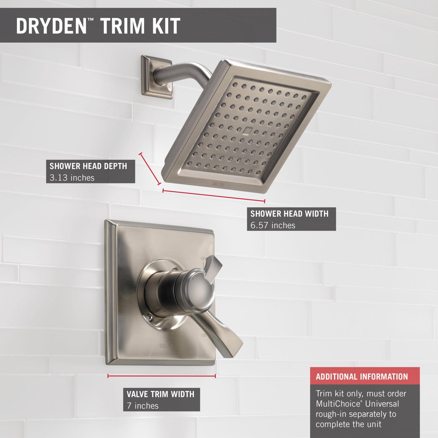 うきうき輸入市場Delta Faucet T17T251SSWE Dryden ステンレス シャワートリム 17Tシリーズ TempAssure