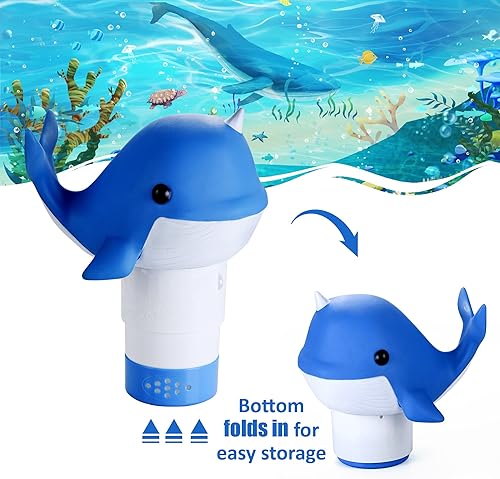 Miniatura 3 de Flotador de clorobromo, tabletas de 1 y 3 pulgadas, dispensador de cloro flotante para piscinas grandes enterradas y sobre el suelo, lindo soporte