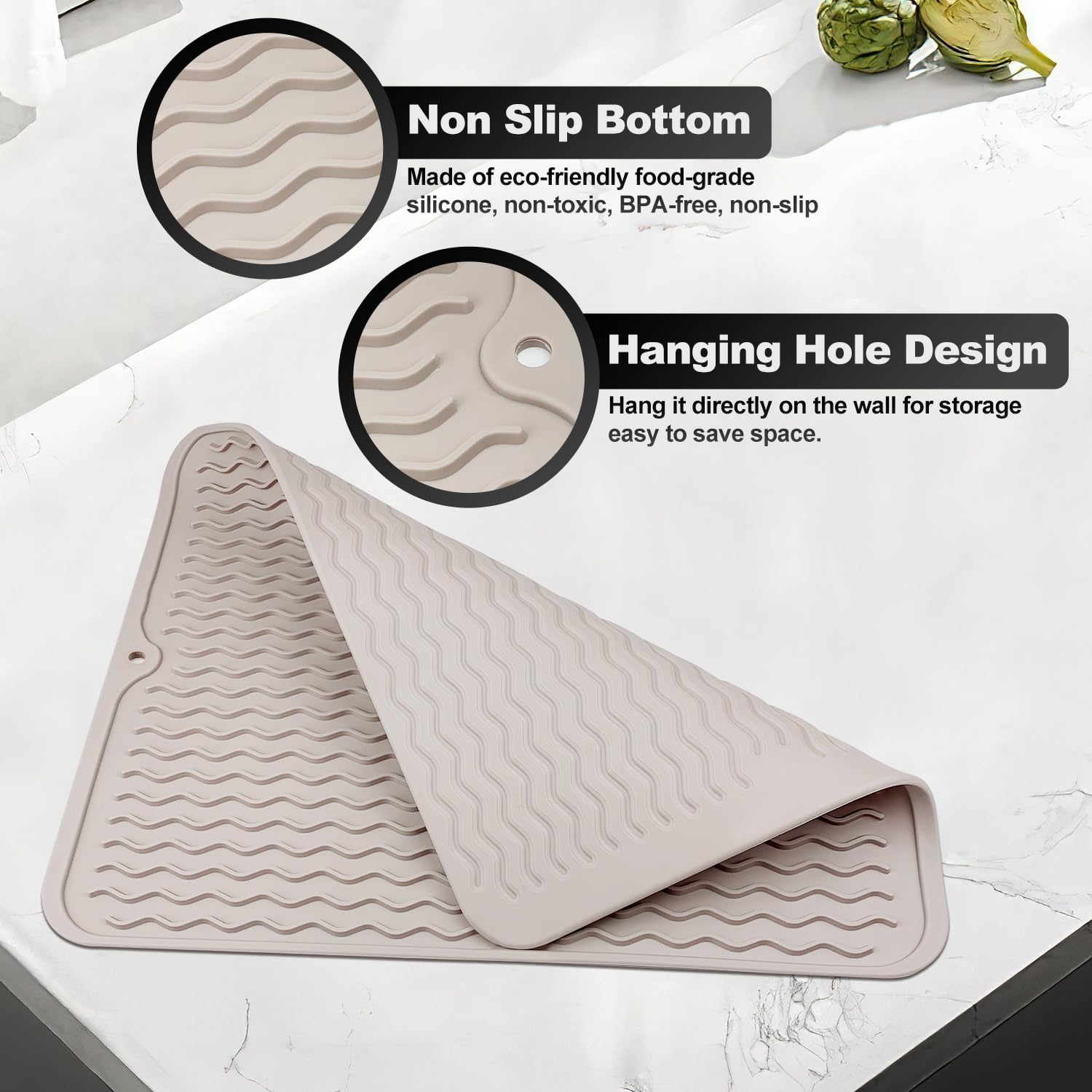 Base De Silicona Para Horno Alfombrilla De Silicona Grande 40x30 Cm - Antideslizante, Resistente Al Calor, Para Cocina O Manualidades Alfombrilla Antideslizante