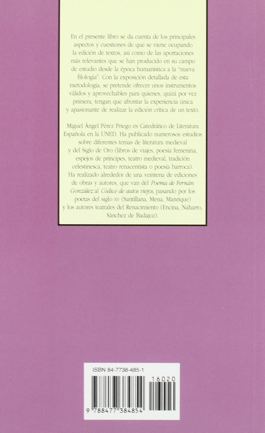 La edición de textos: 20 (Teoría de la literatura y literatura comparada)