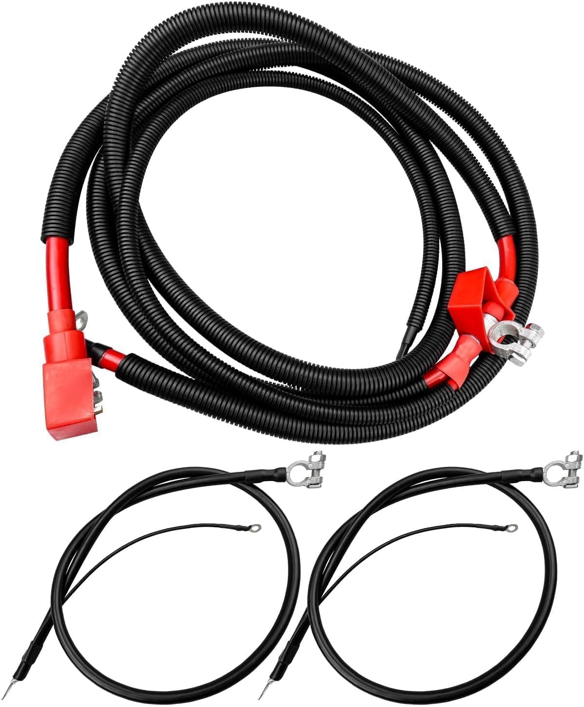 3 PCS Negative & Positive Battery Starter Cable Kit Fit for Ford 7.3L 1993-1997 Replaces A123-00HP & A38-2UHLC & A46-2UHC